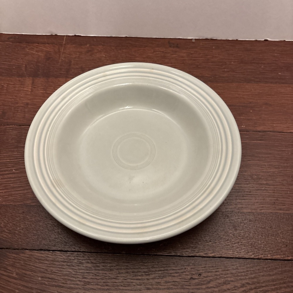 Fiesta Fiestaware Pearl Gray Deep Plate Soup Plate Rimmed Bowl Homer Laughlin Co